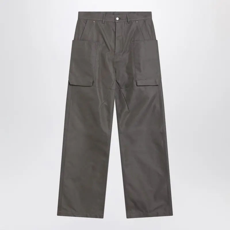Dust-Colored Cotton-Blend Trousers
