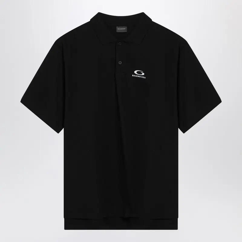 Black Laurel Classic Regular Polo Shirt - Balenciaga