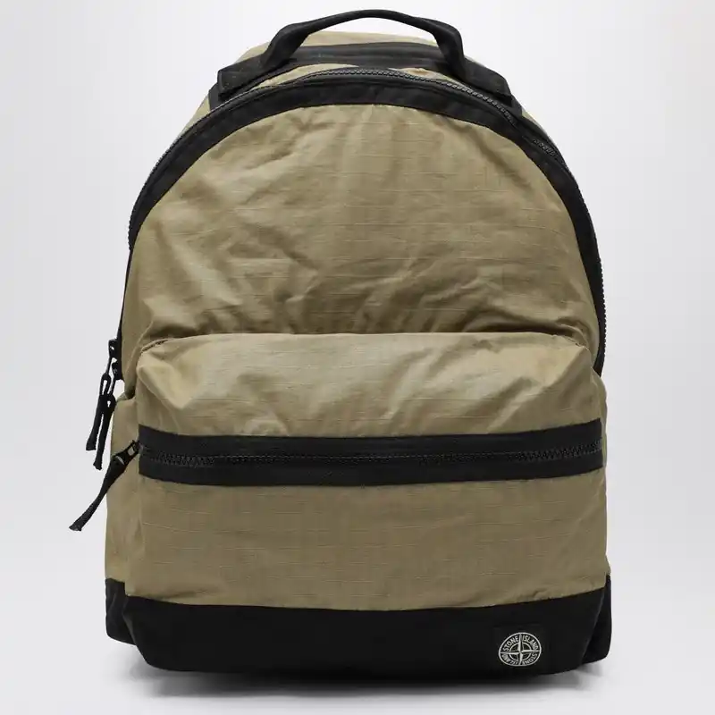 Military Green Cotton Ripstop Backpack - Stone Island