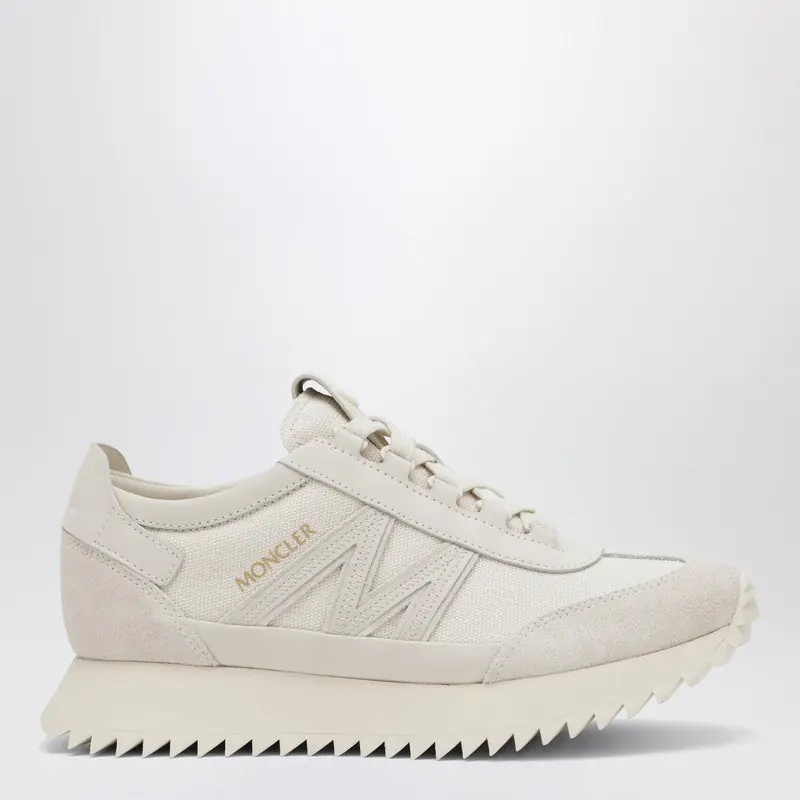 Pacey2 Sneakers In Beige Canvas And Leather - Moncler