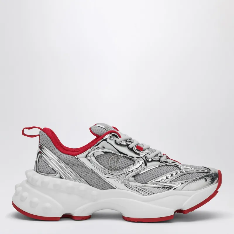 So Flo Running Sneaker Silver/Red - Christian Louboutin