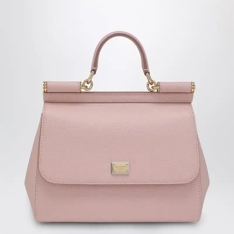 Large Sicily Top-Handle Bag In Pink