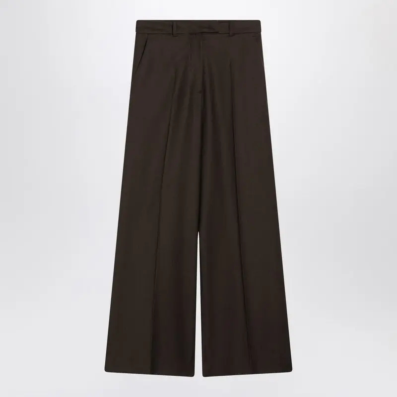Brown Brickell Flannel Trousers - The Frankie Shop