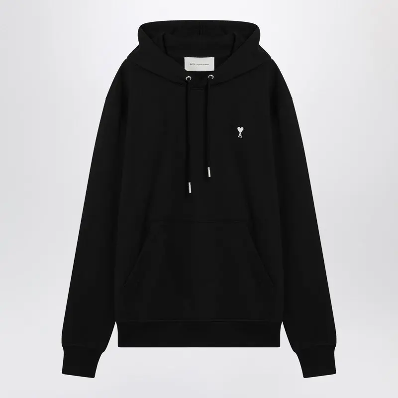 Black Ami De Coeur Hooded Sweatshirt - Ami Paris