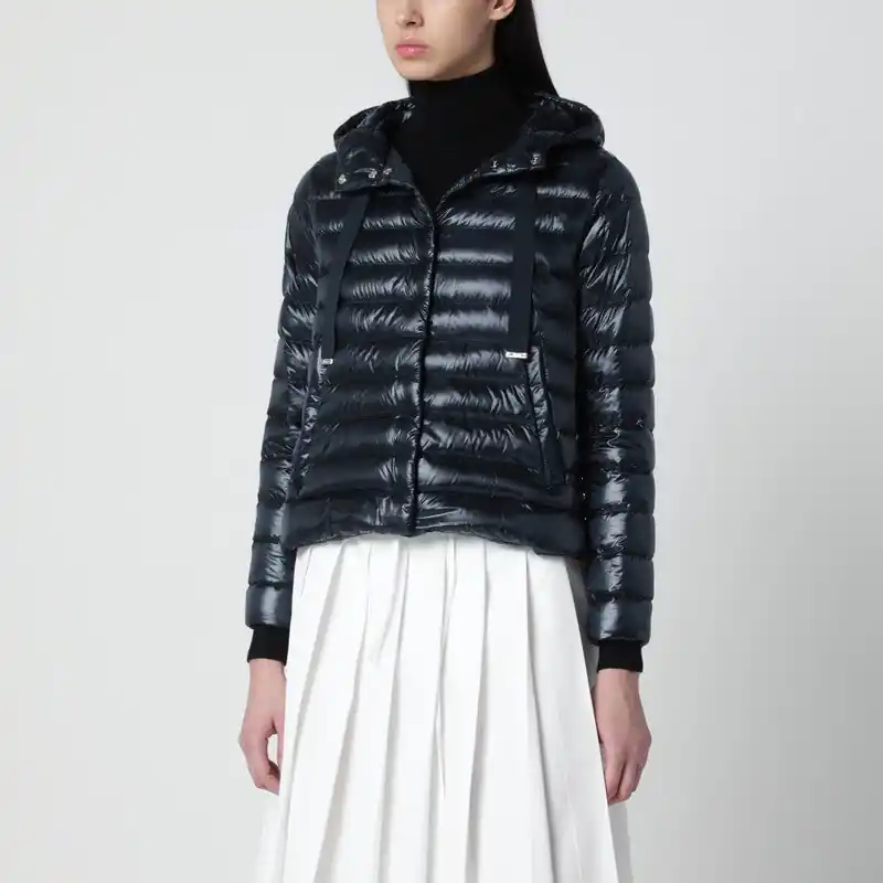 Navy Blue Ultralight Nylon Puffer Jacket - Herno