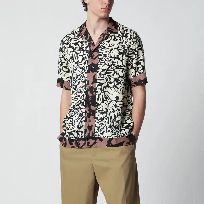 Shirt With Graphic Squiggle Print - Dries Van Noten