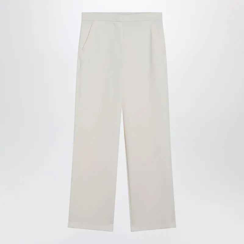 Ivory Straight-Leg Trousers