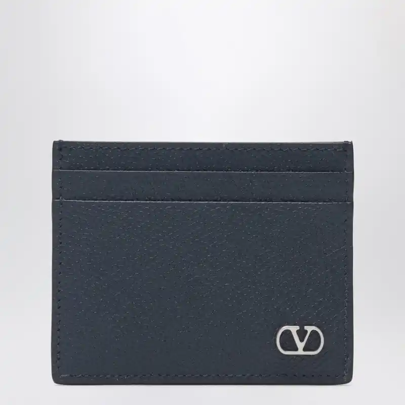 Vlogo Signature Blue Card Holder - Valentino Garavani