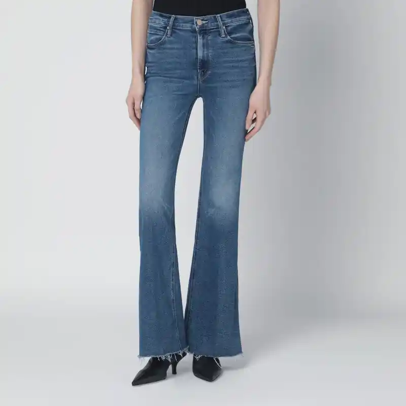 Doozy Sneak Fray Flared Jeans - Mother