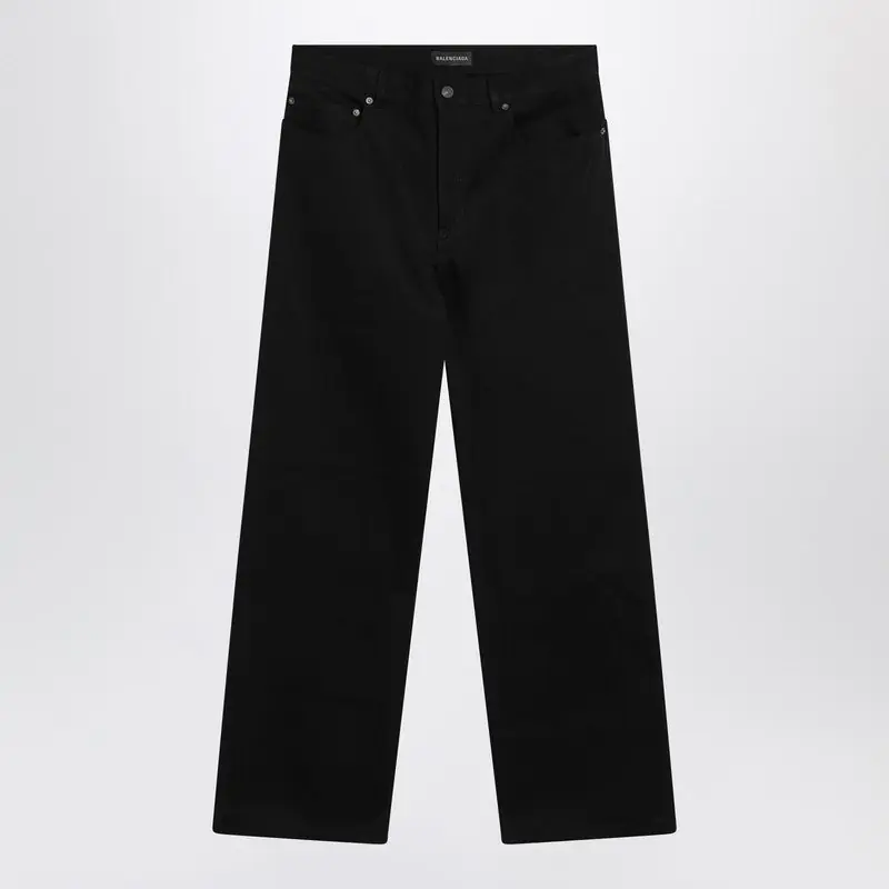 Black Cotton Denim Trousers - Balenciaga