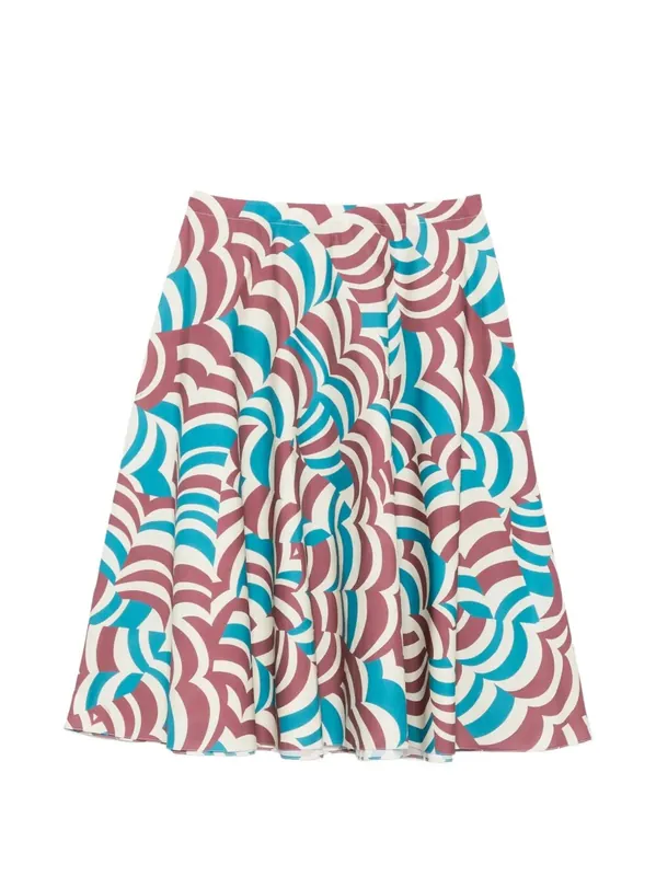Printed Cotton Midi Skirt - Marni