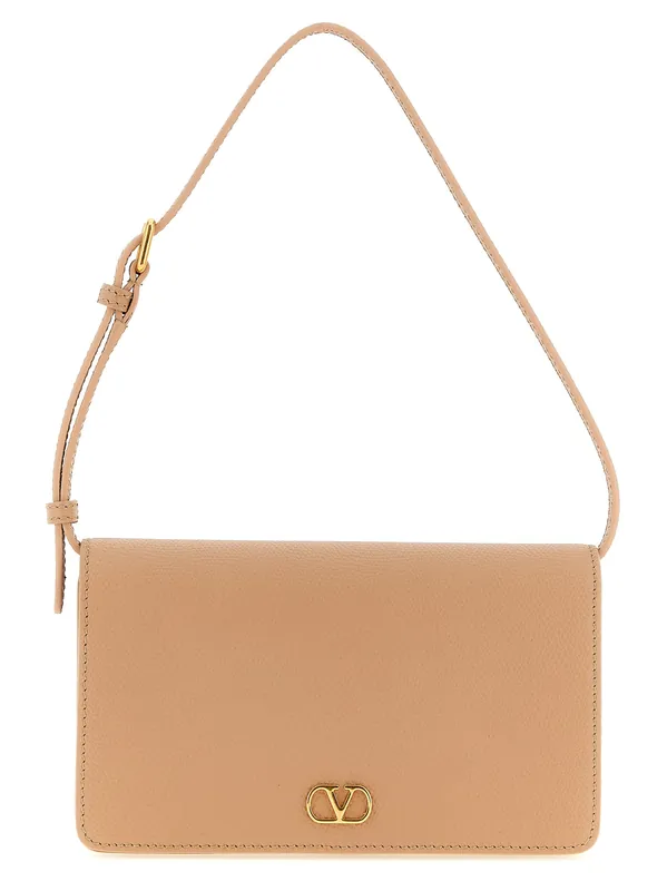 Valentino Garavani Vlogo Signature Shoulder Bag Shoulder Bags Pink