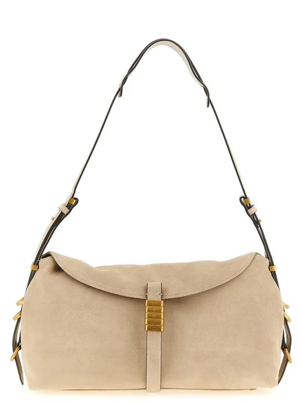 Saddle Horizontal Shoulder Bags Beige - Pinko
