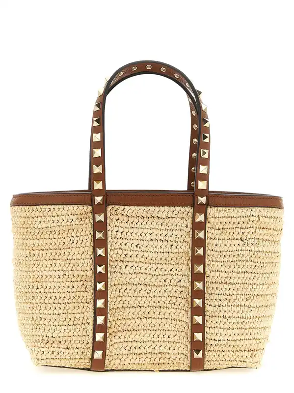 Rockstud Tote Bag Beige - Valentino Garavani