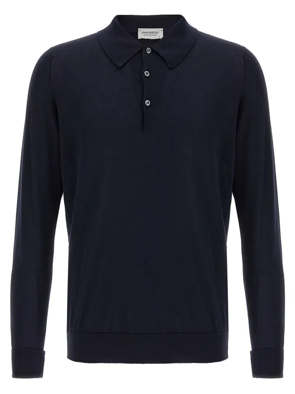 Finchley Polo Blue - John Smedley