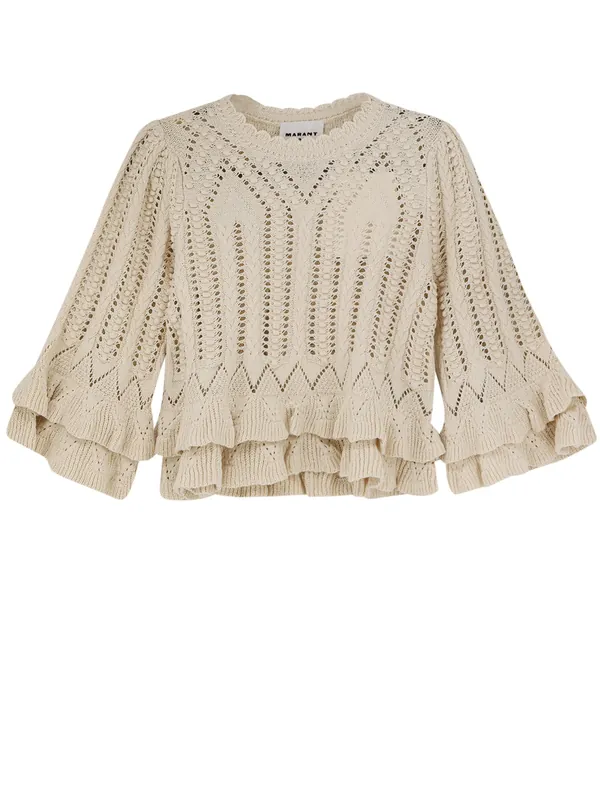 Frilly Cotton Sweater With Ruffles Detail - Isabel Marant ÉToile