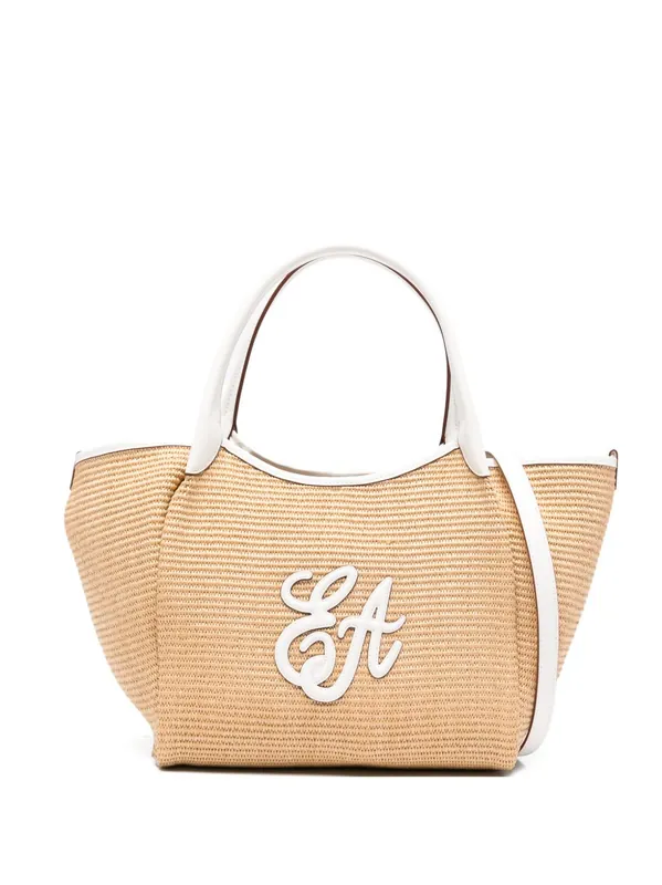 Medium Straw Tote Bag - Emporio Armani
