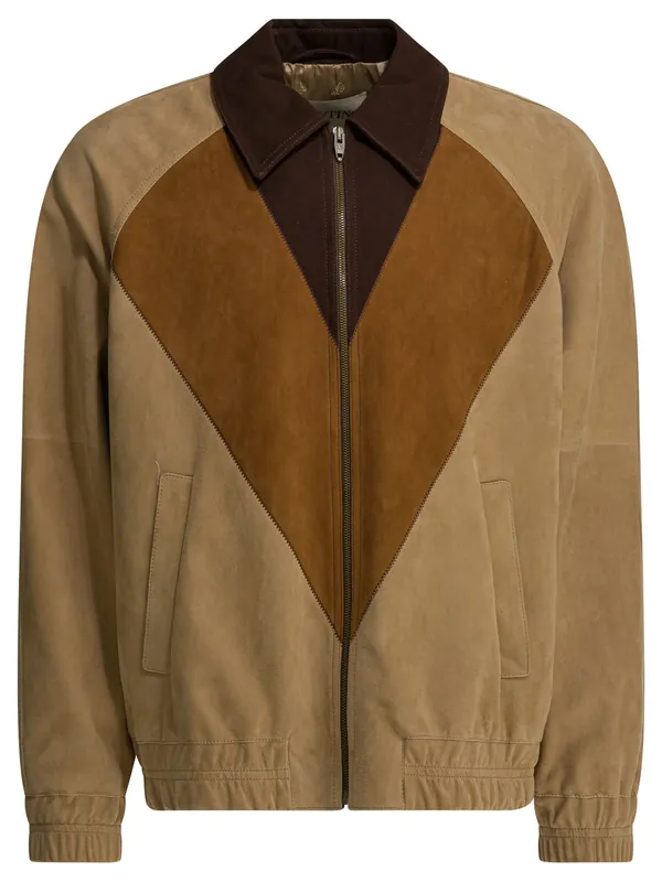 Leather Jacket Jackets And Coats Beige - Valentino Garavani
