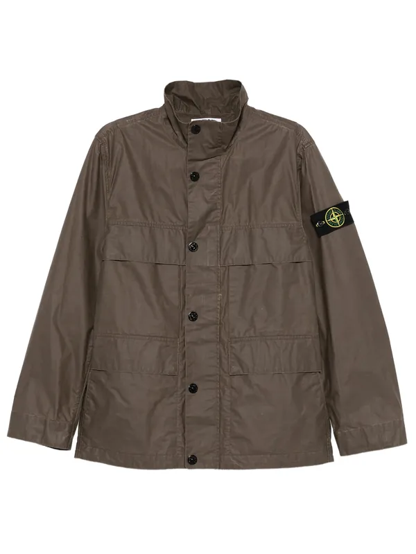 Waxed Pigment Cotton Tela Field Jacket - Stone Island