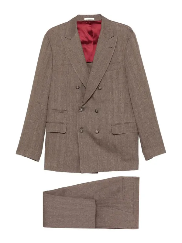 Linen And Virgin Wool Chevron Leisure Suit - Brunello Cucinelli