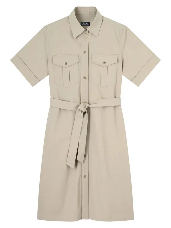 Evy Straight Cut Cotton Dress - A.P.C.