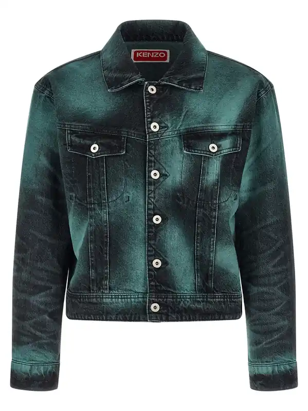 Boke Heart Puffer Jackets Gray - Kenzo
