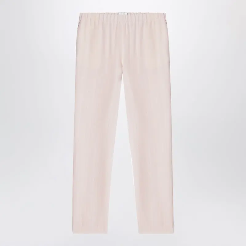Light Pink Wool-Blend Trousers