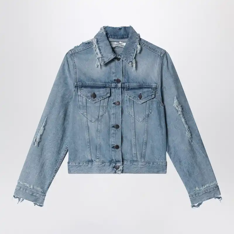 Distressed Denim Jacket Light Blue - Acne Studios