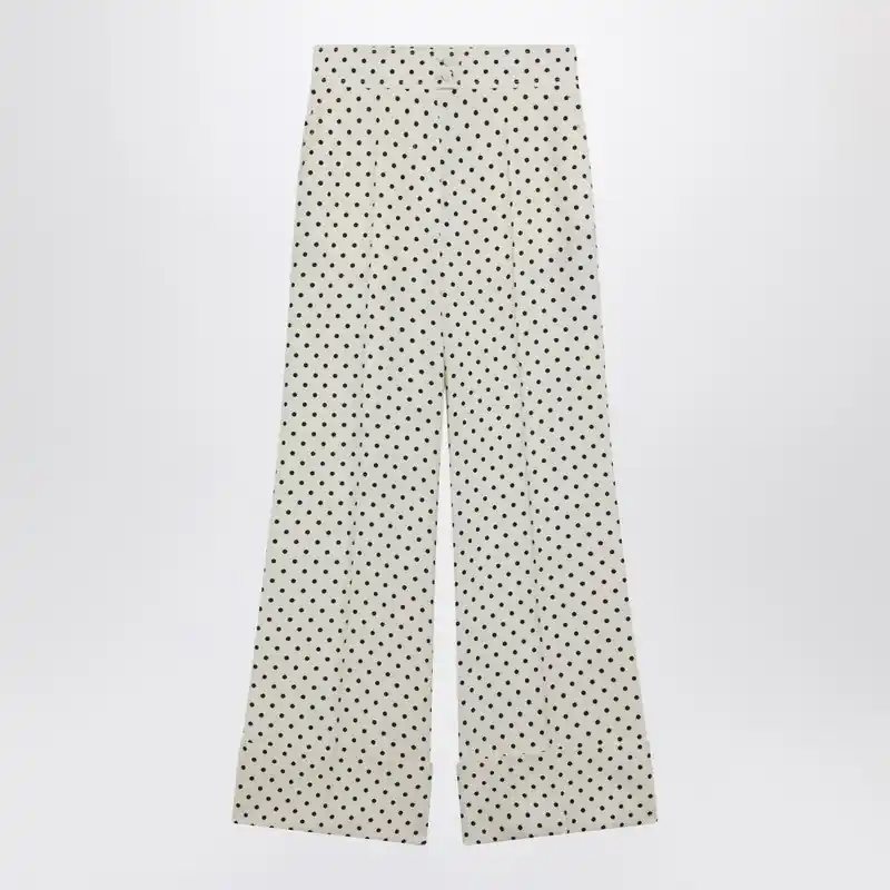 Ivory Supergran Trousers With Plusdepois Print - Valentino Garavani
