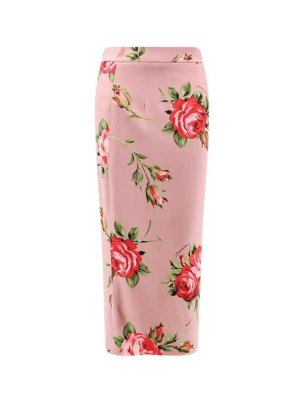 Stretch Silk Long Skirt - Dolce & Gabbana