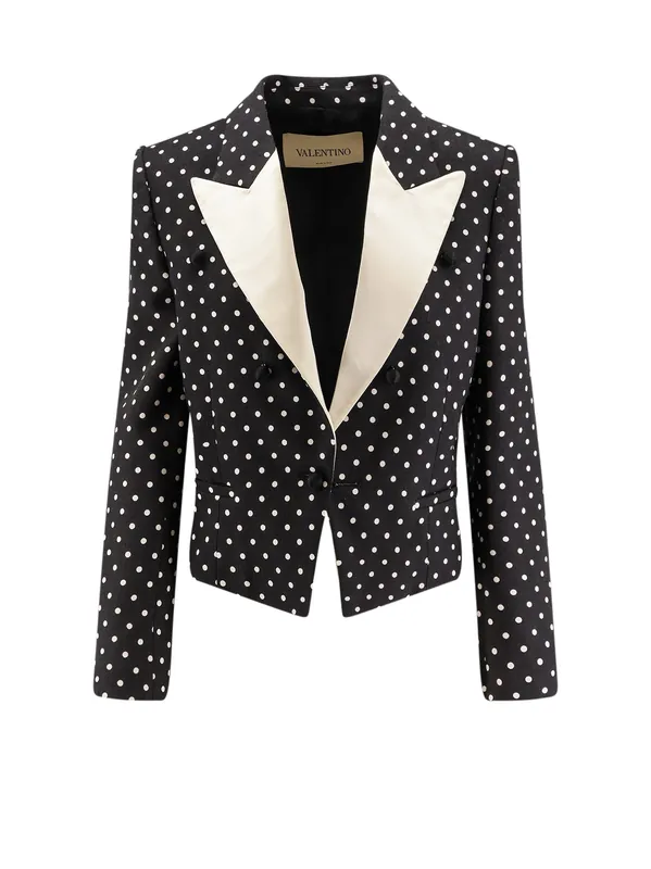 Polka-Dots Viscose Blazer