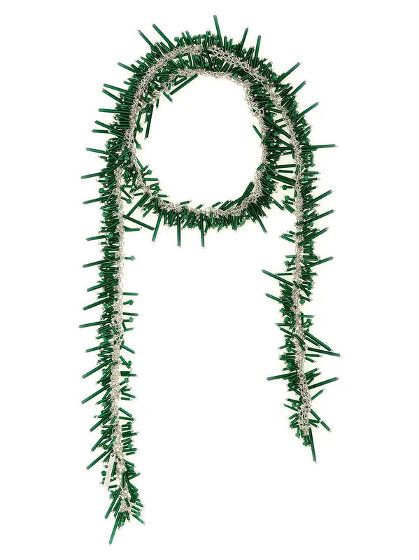 Embroidered Scarf Jewelry Green - Dries Van Noten