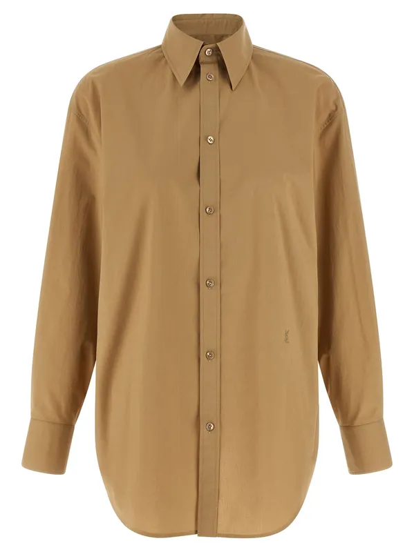 Cassandre Shirt And Blouse Brown - Saint Laurent