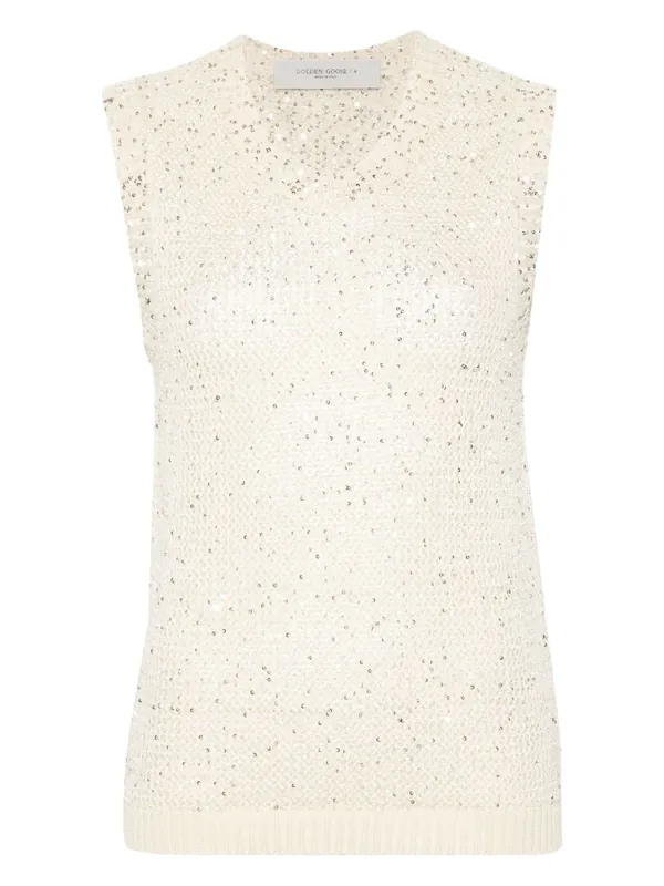 "Melyssa" Top With Sequins - Golden Goose