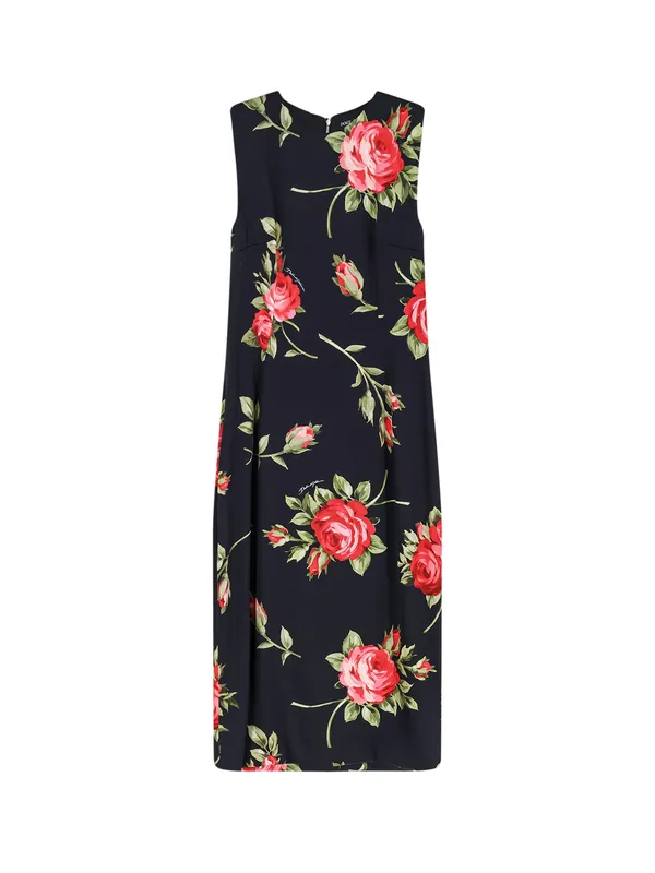 Viscose Dress With Iconic Print - Dolce & Gabbana