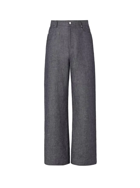 Relaxed Linen, Cotton And Silk Jeans - Fendi