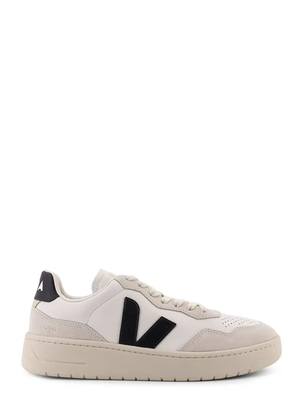 V-90 Leather Sneakers With Suede Inserts