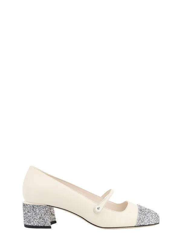 Leather DéColleté With Glitter Detail - Jimmy Choo