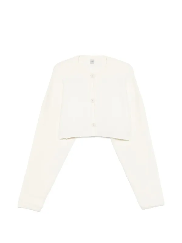 Wool Cropped Cardigan - Toteme
