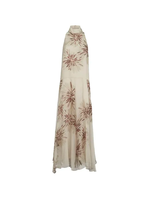 Long Printed Dress - Brunello Cucinelli