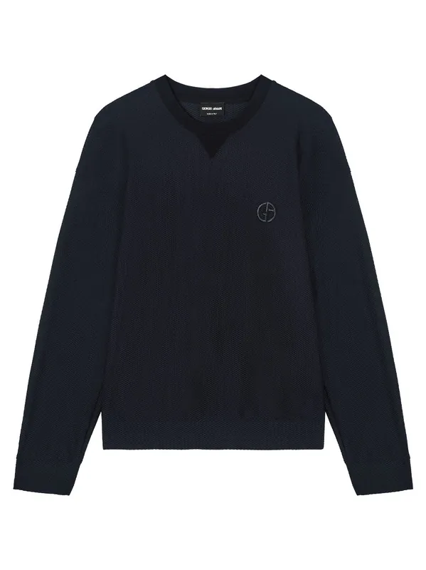 Technical Waffle Sweatshirt - Giorgio Armani