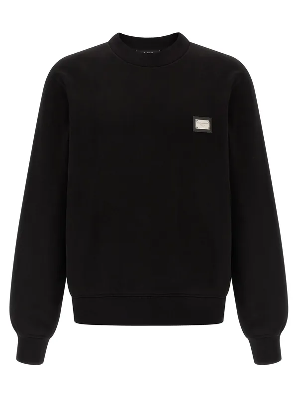 Logo Plate Sweatshirt Black - Dolce & Gabbana