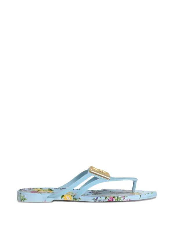 Dg Logo Thong Sandals - Dolce & Gabbana