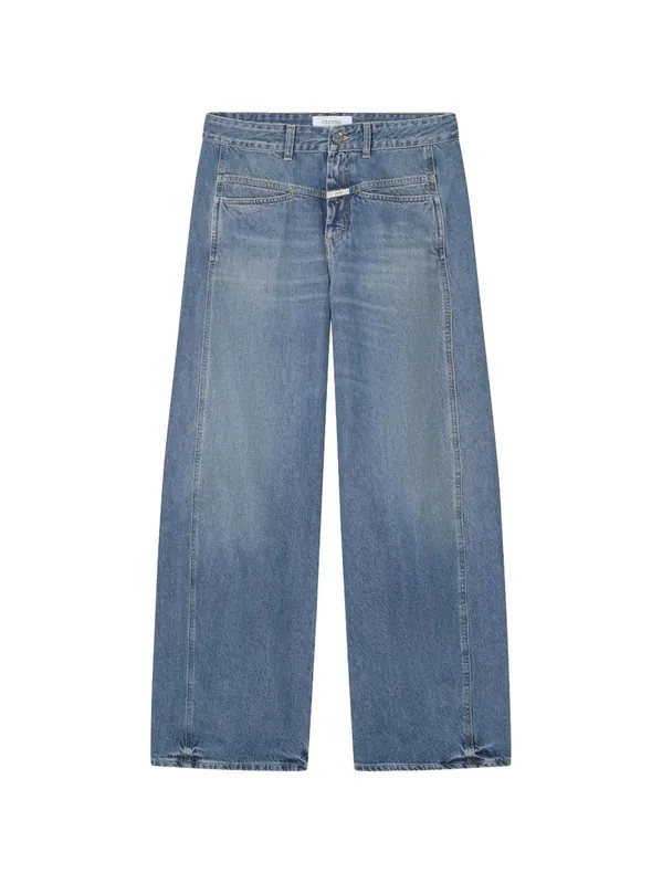 Wide-Leg Denim Jeans