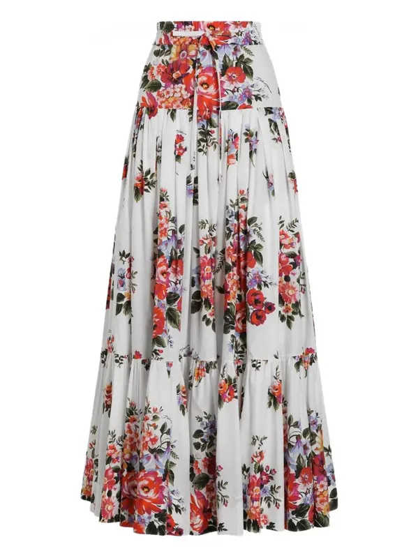 Floral Drawstring Skirt - Dolce & Gabbana