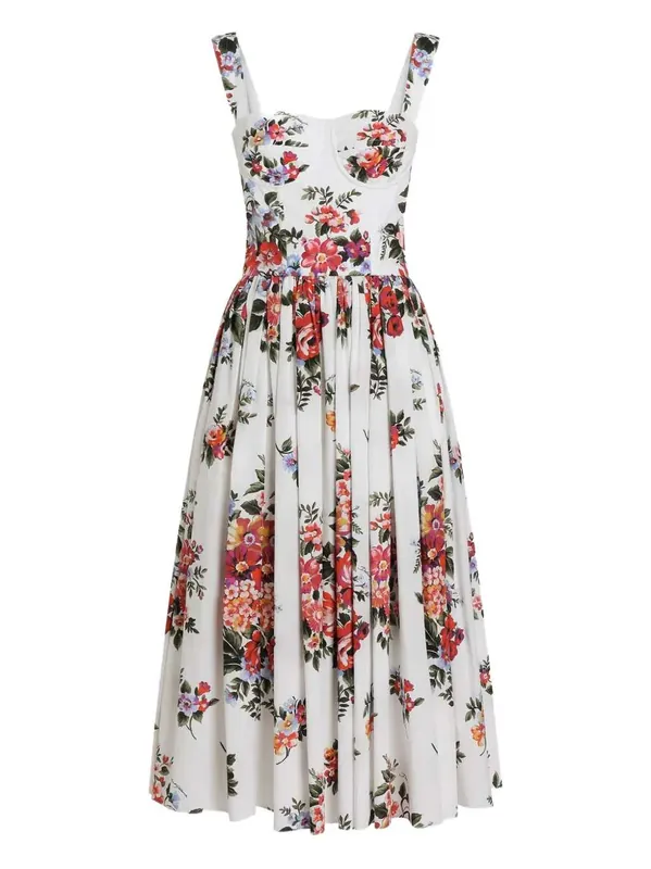 Floral Midi Dress - Dolce & Gabbana