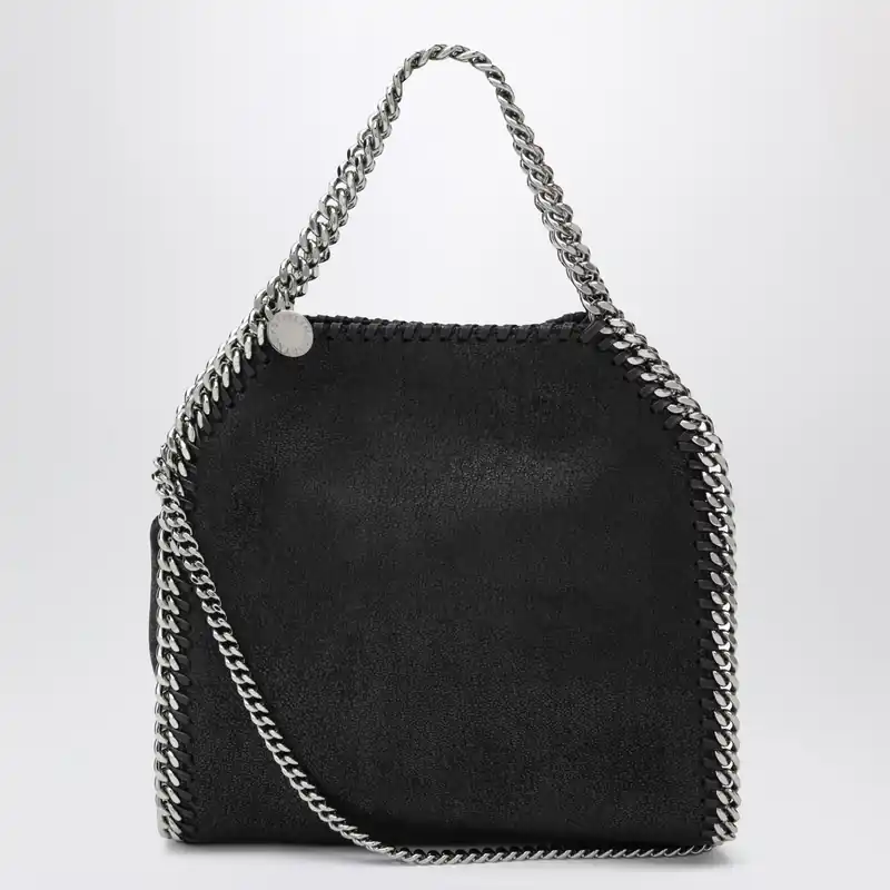Falabella Mini Tote Bag In Black/Silver - Stella McCartney