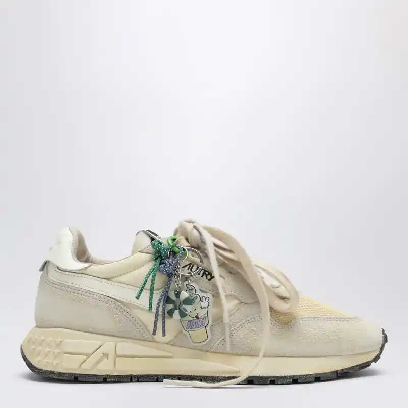 Reelwind Super Vintage Sneakers In Écru Nylon And Suede - Autry