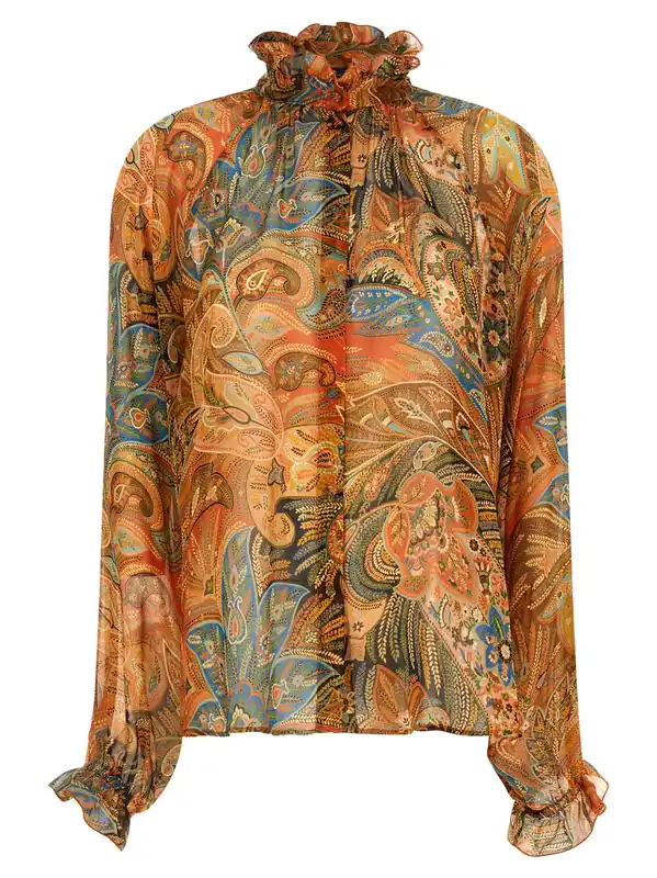 Chiffon Shirt Shirt And Blouse Multicolor - Etro