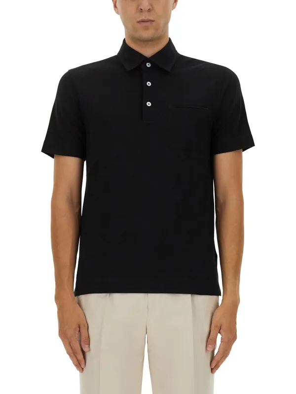Cotton Polo Shirt With Pocket - Zegna